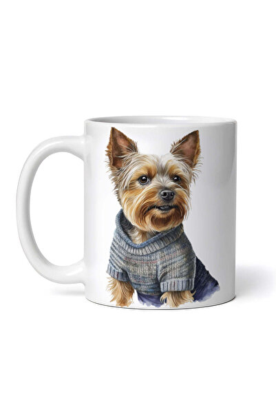 OEM Εξατομικευμένη λευκή κούπα, Γιορκσάιρ Τεριέ, INOVATIX®. 330ml