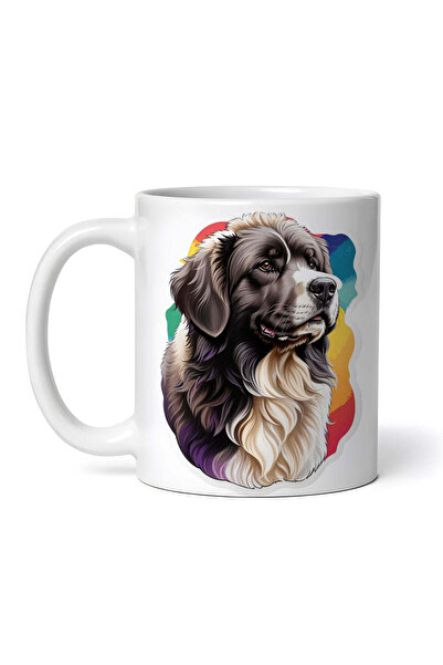 OEM Cană albă personalizată, câine Newfoundland, INOVATIX®. 330 ml