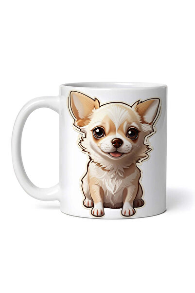 OEM Εξατομικευμένη λευκή κούπα, Σκύλος Τσιουάουα, INOVATIX®. 330ml