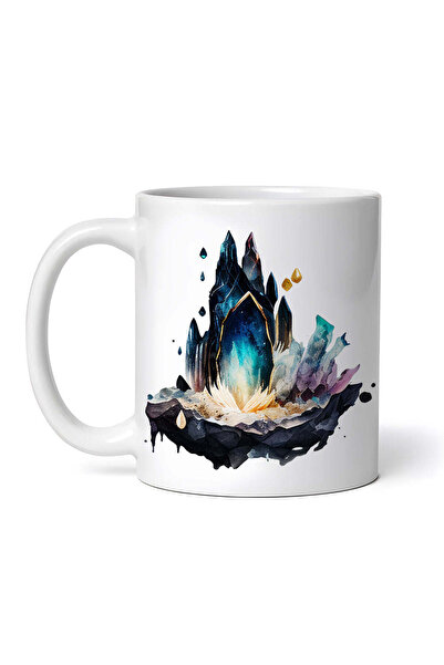 OEM Cană albă personalizată, cristale închise Darin, Inovatix®. 330 ml