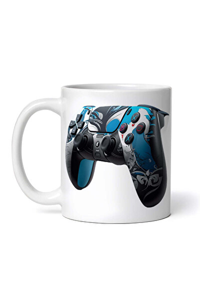 OEM Cană albă personalizată, controler PlayStation 5 cu modele metalice, INOV...