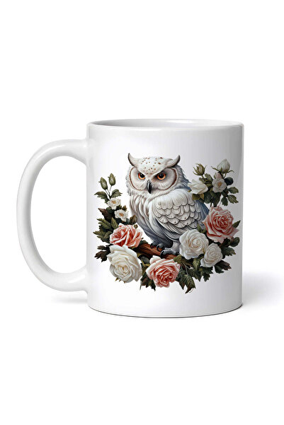 OEM Cană albă personalizată, Bufniță Romantic Owl, INOVATIX®. 330ml