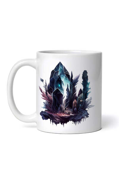 OEM Cană albă personalizată, cristale Eros Dark, Inovatix®. 330 ml