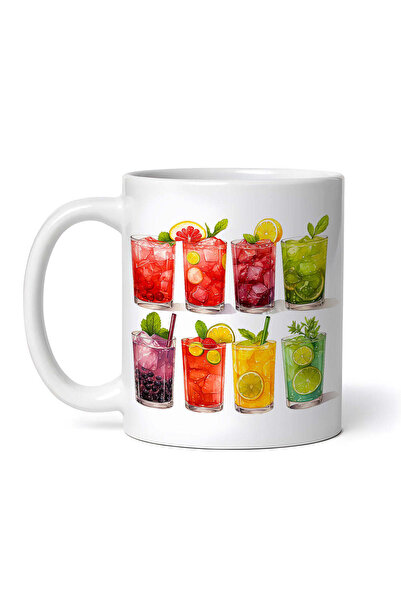 OEM Cană albă personalizată, cocktail de fructe în diverse culori, INOVATIX®. 330ml