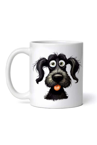 OEM Cană albă personalizată, The Confused Dog Feathers, INOVATIX®. 330ml