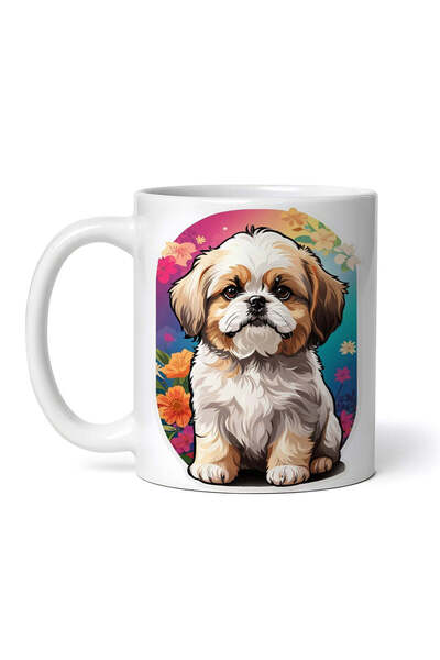 OEM Cană albă personalizată, câine Shih Tzu, INOVATIX®. 330ml