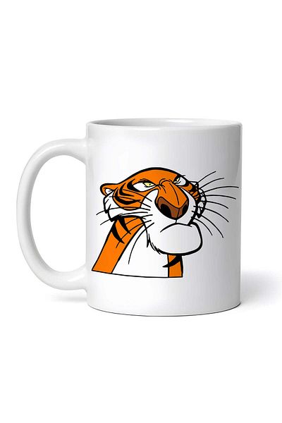 OEM Cană albă personalizată, Cartea Junglei Shere Khan, Inovatix®. 330 ml