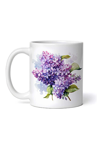 OEM Cană albă personalizată, buchet de liliac, INOVATIX®. 330ml