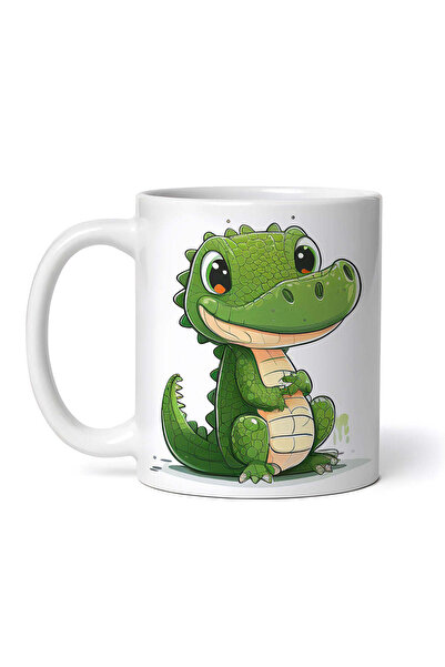 OEM Cană albă personalizată, Byron Crocodile, INOVATIX®. 330ml