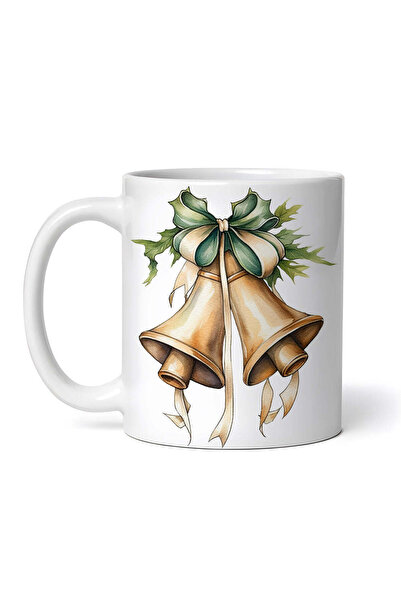 OEM Εξατομικευμένη Λευκή Κούπα, Χριστουγεννιάτικες Καμπάνες, Inovatix®. 330ml