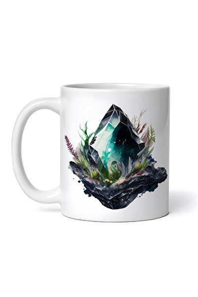 OEM Cană albă personalizată, cristale Tabor Dark, Inovatix®. 330 ml