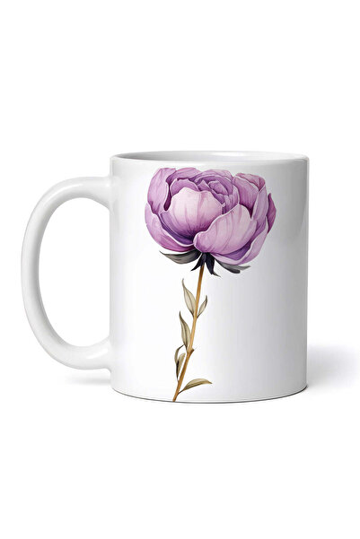 OEM Cană albă personalizată, Bujor Închis, INOVATIX®. 330ml