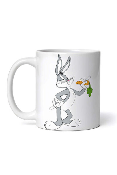 OEM Cană albă personalizată, Bugs Bunny mâncând morcovi, INOVATIX®. 330ml