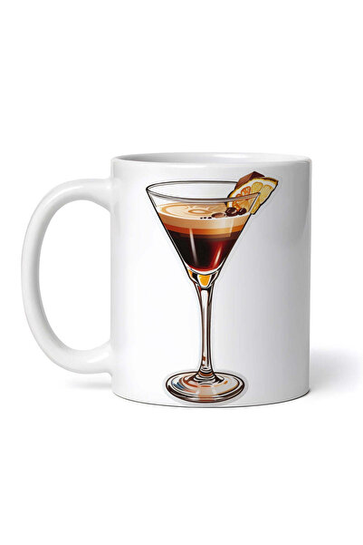 OEM Cană albă personalizată, cocktail espresso martini, INOVATIX®. 330 ml