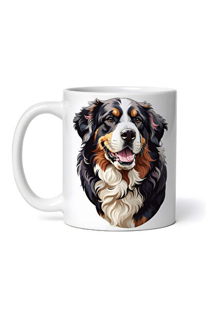 OEM Cană albă personalizată, câine de munte Bernese, Inovatix®. 330 ml