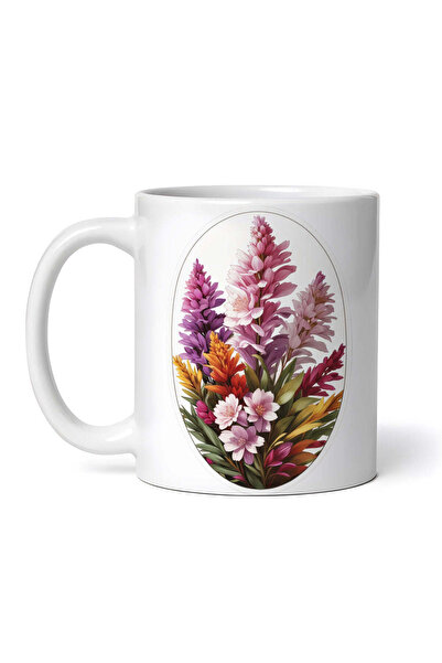 OEM Cană albă personalizată, buchet de flori de Erica, INOVATIX®. 330ml