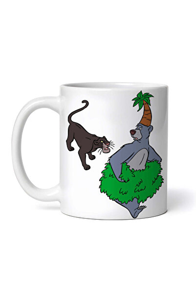 OEM Cană albă personalizată, Cartea Junglei Baloo, INOVATIX®. 330ml