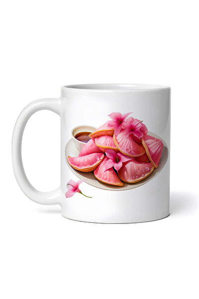 OEM Εξατομικευμένη Λευκή Κούπα, Γλυκά Καφέ και Λουλούδια, Inovatix®. 330ml