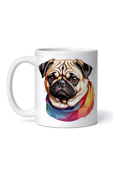 OEM Εξατομικευμένη λευκή κούπα, Pug Dog, INOVATIX®. 330ml