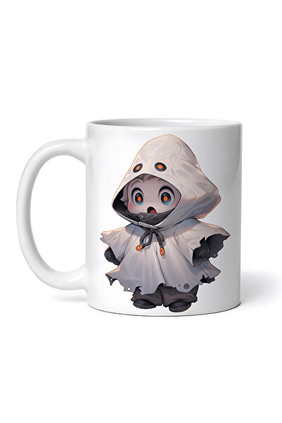 OEM Cană albă personalizată, Chibi Halloween White Ghost, INOVATIX®. 330ml