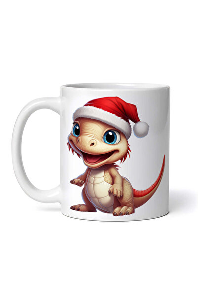 OEM Cană albă personalizată, cu nas plat de dinozaur de Crăciun, INOVATIX®. 3...