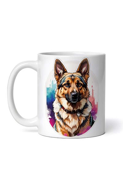 OEM Cană albă personalizată, Ciobănesc German, Inovatix®. 330 ml