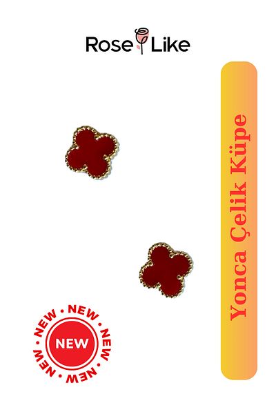RoseLike Clover Steel Earrings