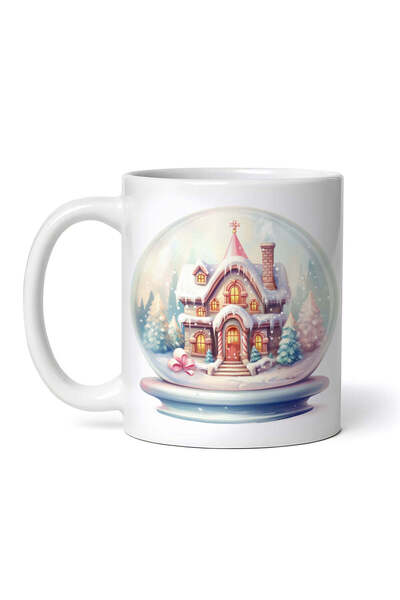 OEM Cană albă personalizată, Glob de cristal, Inovatix®. 330 ml