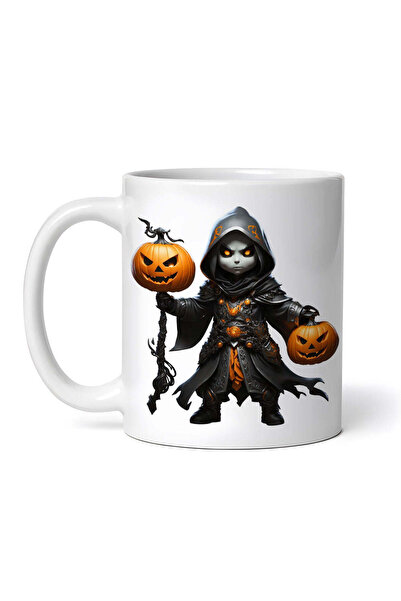 OEM Εξατομικευμένη Λευκή Κούπα, Στολή Halloween με Κουκούλα, Inovatix®. 330ml