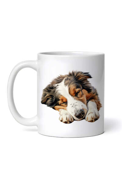 OEM Cană albă personalizată, Collie, Inovatix®. 330 ml