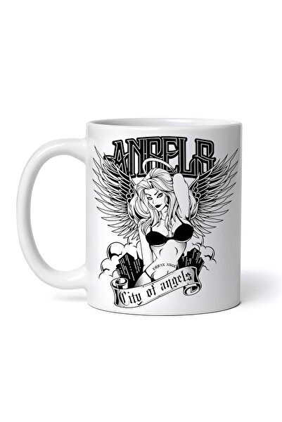 OEM Cană albă personalizată, Orașul îngerilor, INOVATIX®. 330 ml