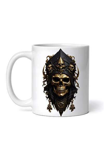 OEM Εξατομικευμένη Λευκή Κούπα, Κρανίο Πειρατή, Inovatix®. 330ml