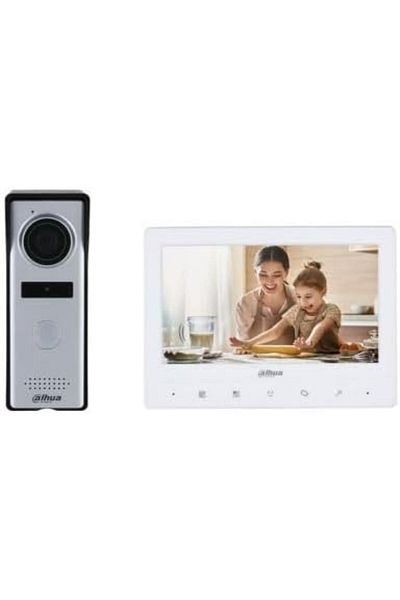 DAHUA Technologies Video Door Phone 7.0", KTA02 Video Intercom Kit, Unlock, Voice Call, Video Call