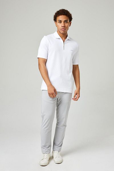 Twister Jeans Men's Twister Jeans Zippered Slim Fit Cut Polo Neck T-Shirt