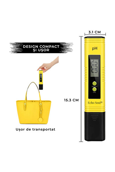 Echo Soul Set 2 testere de calitate a apei potabile Echo Soul®, 4 in 1, Verificare digitala