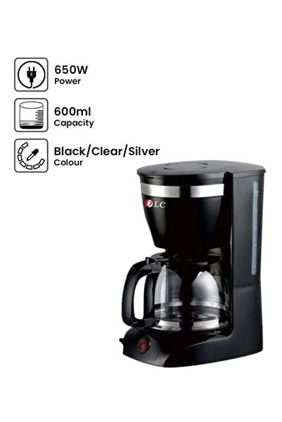 DLC Electric Coffee Maker with Liquid Filter 600.0 ml 650.0 W 830 Black/Shiny...