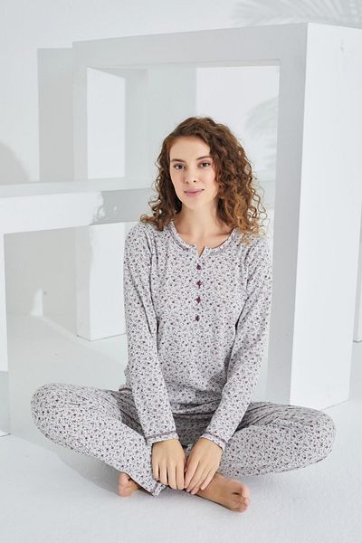 Etoile Set pijamale de damă cu mâneci lungi 100% bumbac - 98281