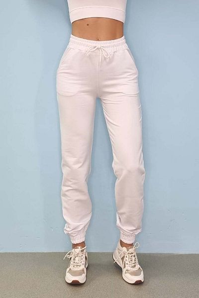 FashionForYou Benone cotton sweatpants, White, XL