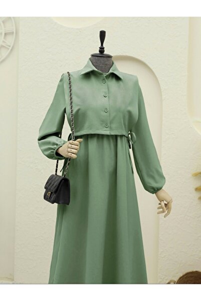 HİJABAYA Dress Set with Shirt Detail on Top