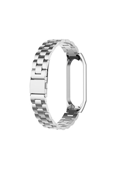 Dmay Xiaomi Mi Band 7 Uyumlu Hasır Milano Metal Kordon