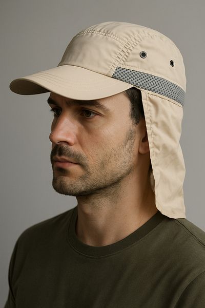 CosmoOutlet Cream Legionary Hat for Terrain with Uv Protection Summer Cap