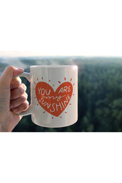hediyenebak You Are My Sun Shine Printed Ceramic Coffee Tea Cup
