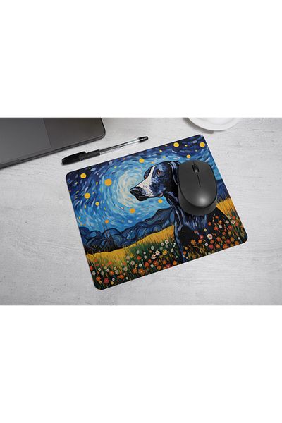MS Major Selection Danua8Great Dane) Mouse Pad – Starry Night Design (17.5X21.5 Cm, Non-Slip Base)