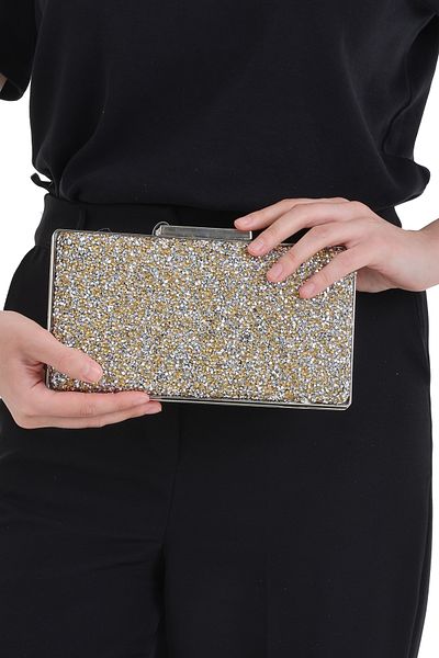 By EDUU Vertical Edge Rectangular Baguette Stone Evening Dress Bag