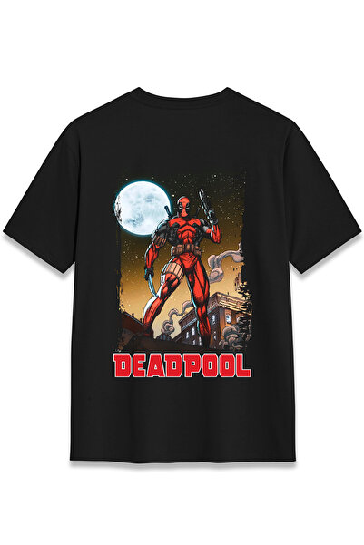 EZG Business Tricou DEADPOOL Moon Model cu imprimeu pe spate, unisex, 100% bu...
