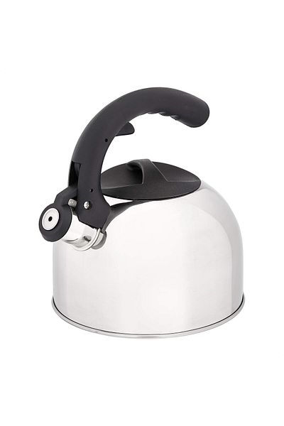 Amazon Whistling kettle, classic, capacity 1.9 L, Stainless Steel, ergonomic heat-resistant handle