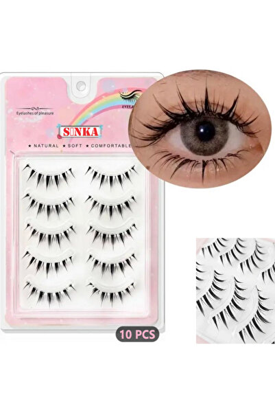 SİNKA Takma Kirpik 10 Adet Doğal Kirpik New Model