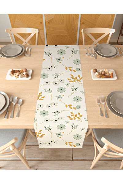 GREENDECOR Model floral boem Design special Runner cu imprimare digitală Față...