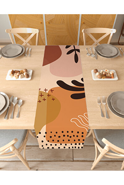 GREENDECOR Model floral boem Design special Runner cu imprimare digitală Față...