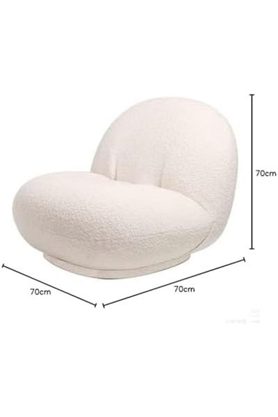 MAPLE HOME DECORATION Maple Home Single Sofa Chairs Couch Lamb Wool Seat Comfy Upholstered Chair Living Room